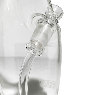 Grav Rain Bubbler with curved interior for swirling action