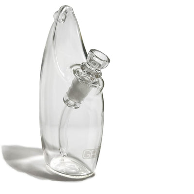 Grav Rain Bubbler with curved interior for swirling action
