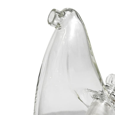 Grav Rain Bubbler with curved interior for swirling action