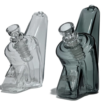 Glass water pipes shaped like high-heeled shoes in Grav Webge Bubbler with 14mm cup bowl