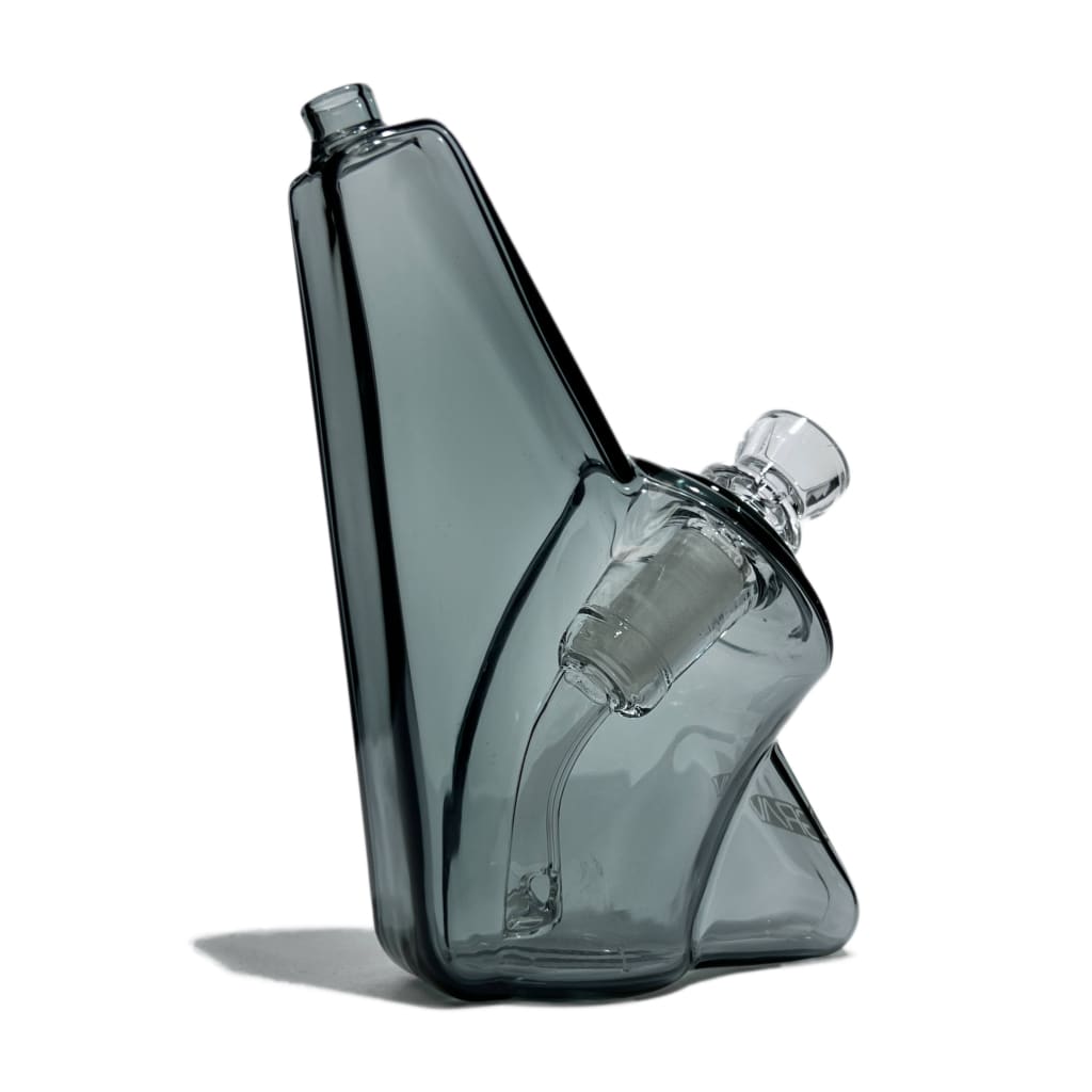 Uniquely shaped Grav® Webge Bubbler with 14mm cup bowl and 45° male banger