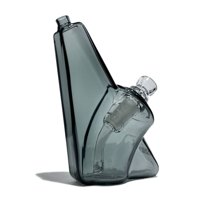 Uniquely shaped Grav® Webge Bubbler with 14mm cup bowl and 45° male banger