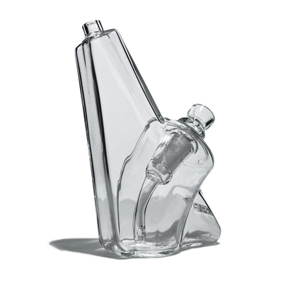 Glass bong - Grav® Webge Bubbler with 14mm cup bowl and 45° male banger, dual chambers