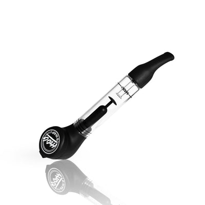 Sunakin H2og Sunpipe water pipe with black and clear glass bowl