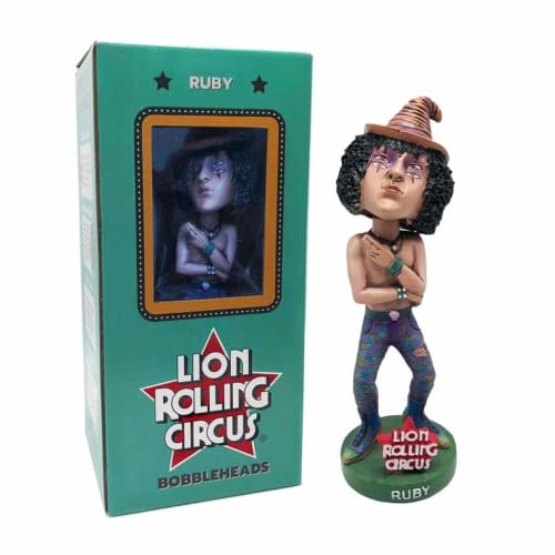 Bobblehead figurine of a shirtless person in a pointed hat from Lion Rolling Circus collectable bobblehead
