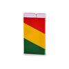 Handmade acrylic dugout with diagonal red, yellow, and green stripes – popular smoking accessory