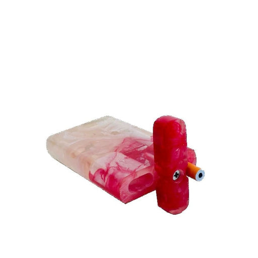 Handmade Acrylic Dugout W/ One Hitter - Red Marble On sale