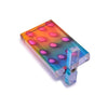 Colorful polka-dotted lighter with a rainbow design for handmade acrylic dugout