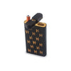 Beautifully handcrafted carved black dugout with copper butterfly pattern designs