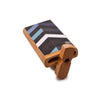 Handmade wooden dugout with colorful geometric lid - popular smoking accessories