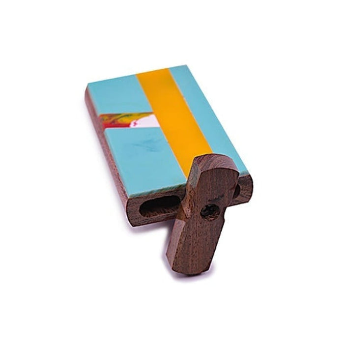 Handmade Wooden Dugout W/ One Hitter - Yellow Teal On sale