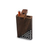 Handmade wooden studded dugout with compartments for pencil and metal balls, popular smoking accessories