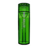 Transparent green water bottle with ’UNBREAKABLE’ text, perfect for rolling paper enthusiasts