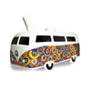 Colorful tie-dye Volkswagen van ceramic ornament from Groovy Trip Hippie Bus Hand Pipe