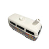 Groovy Trip Hippie Bus Hand Pipe: Ceramic VW-style camper with colorful psychedelic pattern