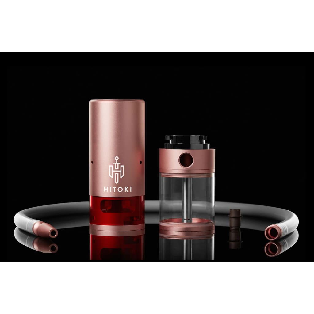 Rose gold hookah hose for Hitoki Works Trident Laser Bong with concentrated beam technology