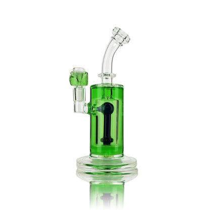 Vibrant green heat-resistant glass Cool Hitter Water Pipe with icy gel base