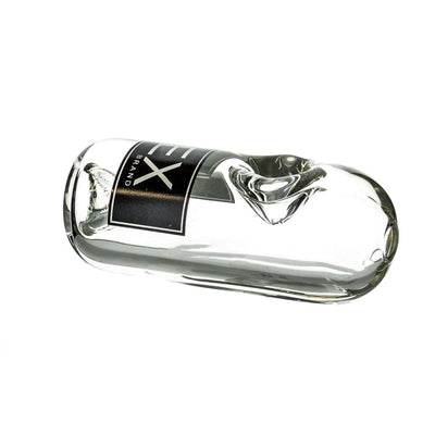 Inex Hvy Glass Hand Pipe 4.5 Inch Thick Clear Glass Pipe with X Logo