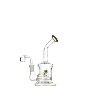 Borosilicate Glass Blue Ball Dab Rig with Polished Joint