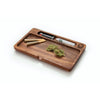 Solid Walnut Hardwood Irving Rolling Tray with compartments for cannabis and accessories