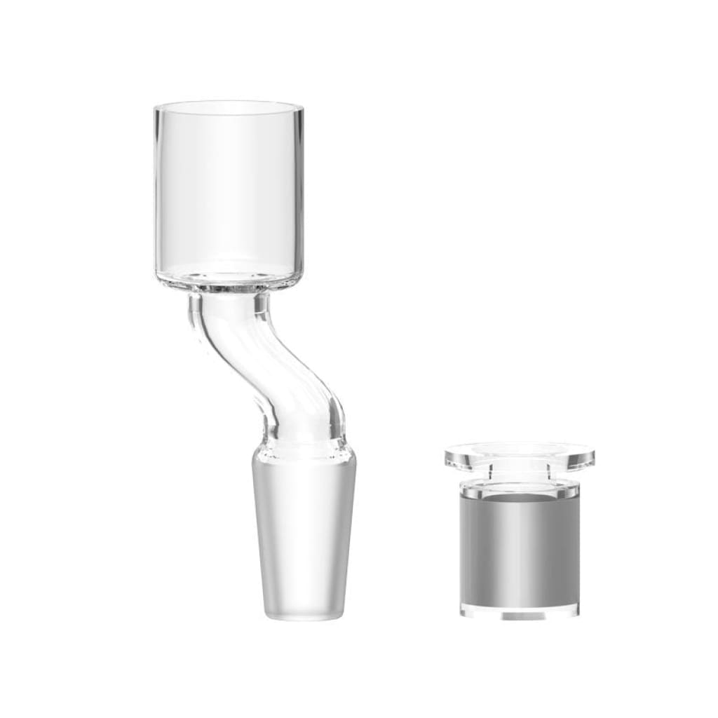 Sleek portable e-torch dab kit with clear borosilicate glass banger