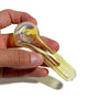 Itty Bitty Fritty Glass Pipe: Portable, stylish pipe with yellow-tinted bowl and stem