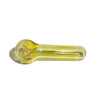 Itty Bitty Fritty Glass Pipe - Yellow Tinted, Portable Weed Pipe with Rounded Bowl and Stem