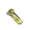 Itty Bitty Fritty Glass Pipe with Round Bowl and Decorative Dots on Stem