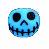 Jack Skellington Glass Pipe featuring a blue cartoon skull face with stitched grin and big eyes