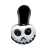 Jack Skellington glass pipe, spooky skeleton face with a tall black hat for unique holiday fun