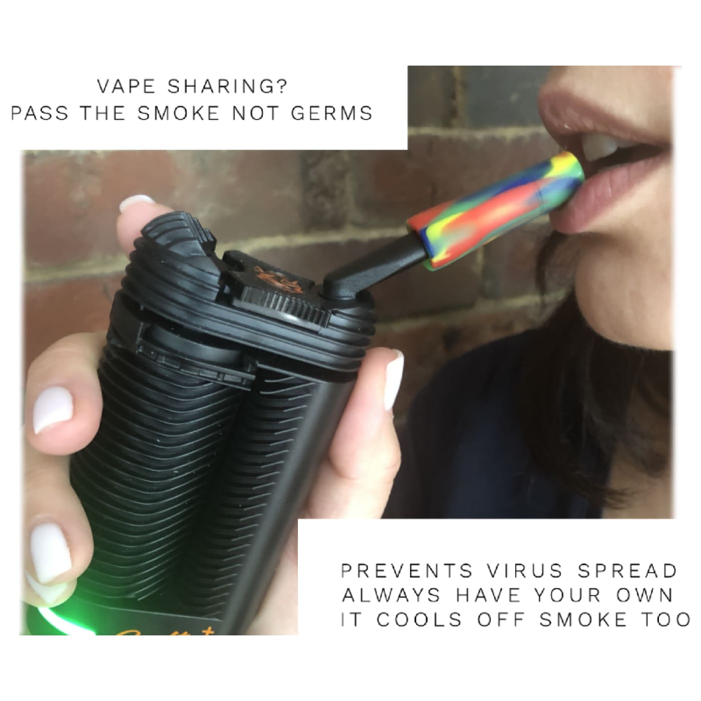 Vaporizer with colorful mouthpiece from Small Filter Weed Pipe Adapter and Roach Clip