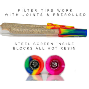 Small Filter Weed Pipe Adapter and Roach Clip Combo