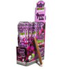 Juicy Jays-terpene infused hemp wrap display box with grape flavor in front