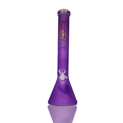 Purple glass bong ’Kandy’ branding, beaker base 7mm, extremely impressive water pipe 17