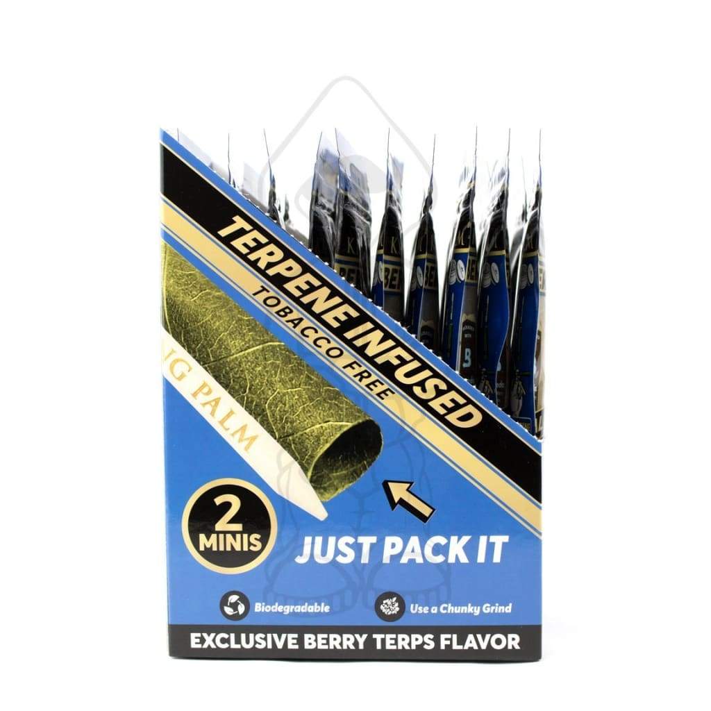 Box of King Palm Magic Blunt Wraps, berry-flavored, 2 tobacco-free mini wraps per pack