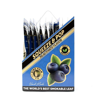 King Palm Magic: Box of ’Squeeze & Pop’ blueberry-flavored smokable leaf products