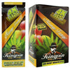 Kingpin Hemp Wraps: Mango Flavor Packaging With Cannabis Leaf For Blunt Connoisseurs