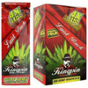 Kingpin Hemp Wraps Packaging With Cannabis Leaf Imagery And a Stylized Character Logo