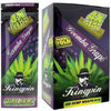 Box Of Kingpin Hemp Wraps In Goomba Grape Flavor With Cannabis Leaf Imagery And Labeling