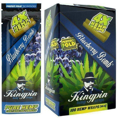 Kingpin Hemp Wraps: Blueberry Blunt Wraps For The Discerning Connoisseur With Cannabis Imagery