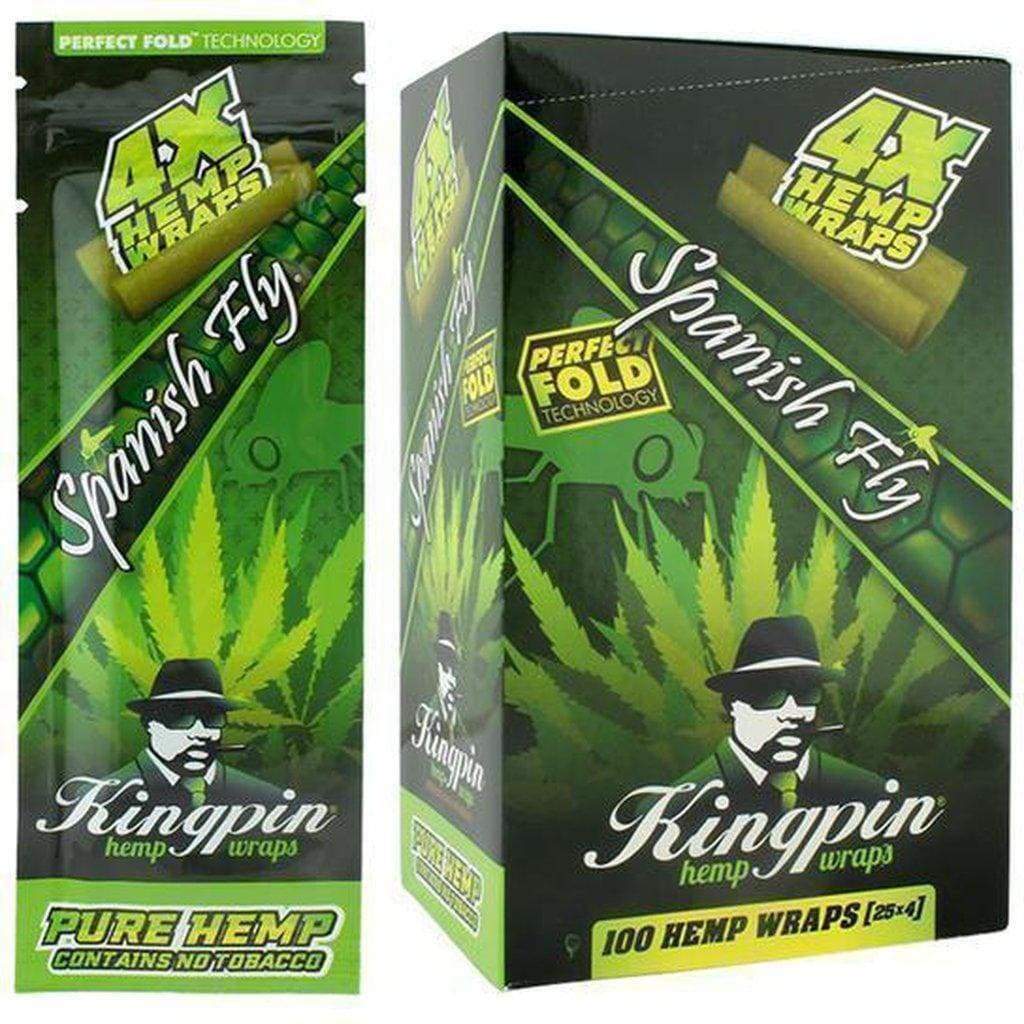 Kingpin Hemp Wraps Packaging – Premium Blunt Wraps For Connoisseurs With Cannabis Leaf Design