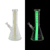 Klean Glass water pipe with dark stripe and signature glow in the dark, labeled ’KLEIN’