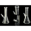 Klean Glass water pipes with beaker bases, straight necks, and signature glow-in-dark stripe