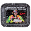 Certified Authentic Large RAW Rolling Tray with Psychedelic RAW Rolling Papers Advertisement