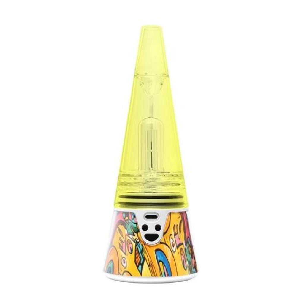 Colorful lava lamp with Leaf Buddi Wuukah electronic rig and central conduction heating