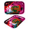 Limited Edition Raw Zombie Large Rolling Tray with Psychedelic Art, Papers, and Money