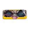 Colorful Lion Rolling Circus eyeglass case with vibrant eyes and facial features design