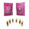 Lion Rolling Circus unbleached filter tips, pink packaging with colorful character designs