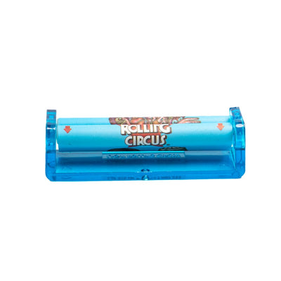 Brightly colored blue Lion Rolling Circus Freaky Fun Rollers machine for cigarettes, tobacco