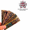 Fan-shaped Lion Rolling Circus unbleached king size papers with vibrant circus-themed art